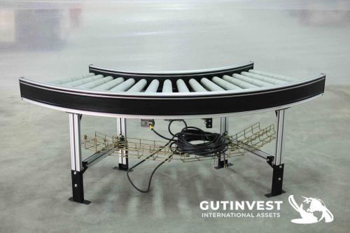 Curved motorized roller table (1700 x 510 mm)